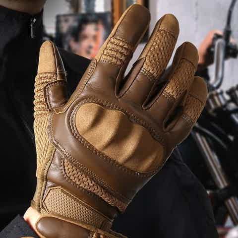 Winx Leather Motorcycle Gloves - Brown and Black – winxwheels